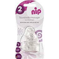 NIP Orthodontic Bottle Teat with Classic Neck, 6-12 months, 2 pcs. - Teat