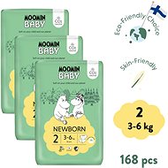 Moomin Baby 2 Newborn 3-6 kg (168 pcs) - Disposable Nappies