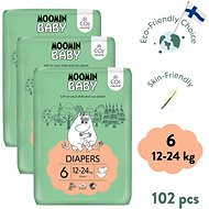 Moomin Baby 6 Maxi 12-24 kg (102 pcs) - Disposable Nappies