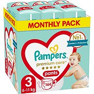 PAMPERS Premium Care Pants Size 3 (144 pcs) - Nappies