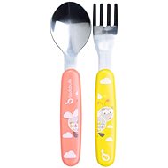BADABULLE cutlery Inox Pink - Children's Cutlery