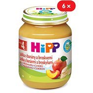 HiPP BIO Jablká s banánmi a broskyňami - 6x 125g - Príkrm