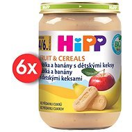 HiPP BIO Jablká a banány s detskými keksami - 6x 190g - Príkrm