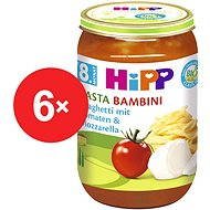 HiPP BIO Tomatoes with spaghetti and mozzarella &quot;Pasta Bambini&quot; salmon - 6 × 220 g - Baby Food