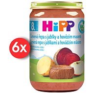 HiPP BIO Červená repa s jablkami a hovädzím mäsom – 6× 220 g - Príkrm