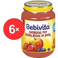 Bebivita Apple with strawberries and blueberries - 6 × 190 g - Baby Food