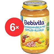BEBIVITY Pasta with Ham and Vegetable Mix 6 × 220g - Baby Food