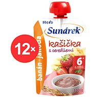 Sunárek porridge banana and strawberry - 12 × 120 g - Baby Food