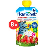 HAMÁNEK strawberry and cottage cheese 8×120 g - Baby Food