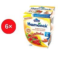 Hamánek Snack of semolina with red fruit 6 × (2 × 130 g) - Baby Food