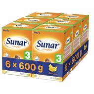 Sunar Complex 3 banán – 6× 600 g - Dojčenské mlieko