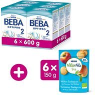 BEBA OPTIPRO 2 (6× 600 g) + NESTLE NATURNES BIO Sušienky, 6× 150 g - Dojčenské mlieko