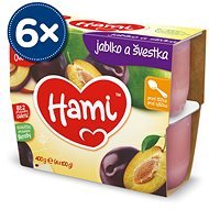 Hami First Spoon 100% Plum and Apple 6 × (4 × 100g) - Baby Food
