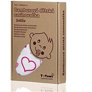 T-TOMI Bamboo Swaddle Blanket 1pc - heart pattern - Swaddle Blanket
