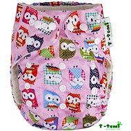 T-tomi Bamboo pant nappies AlO pink owl + 2 bamboo inserts - Baby Nappies