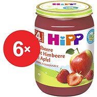 HiPP BIO Jablká s jahodami a malinami - 6 × 190 g - Príkrm