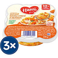 Hami vegetable plate Creamy risotto with carrots and peas 3× 230 g - Baby Food
