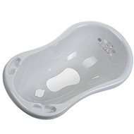 MALTEX Bath Tub with Valve Zebra 84cm, Grey - Baby Bathtub