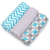 T-TOMI Bamboo Diapers, 3pcs, Blue Balls - Cloth Nappies