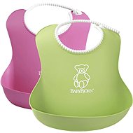 Babybjörn Soft bibs 2 pcs green / pink - Bib