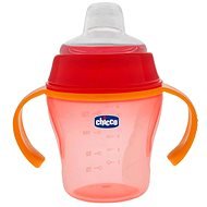 Chicco Soft Cup, 6m + - červená - Detská fľaša na pitie