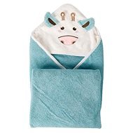 GOLDBABY Baby Towel with Hood, Blue 90×90cm - Children's Bath Towel