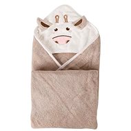 GOLDBABY Baby Towel with Hood, Brown 90×90cm - Children's Bath Towel