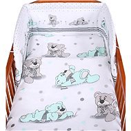 New Baby 3-dielna posteľná bielizeň 90/120 cm sivý medvedík - Obliečky do postieľky