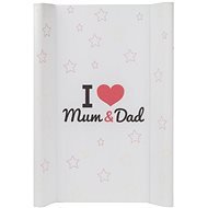 New Baby Prebaľovací nadstavec I love Mum and Dad biely 50 × 70 cm - Prebaľovacia podložka
