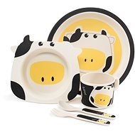 ZOPA Bamboo Dish Set - Cow - Children's Dining Set
