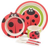 ZOPA Bamboo Dish Set - Ladybird - Children's Dining Set