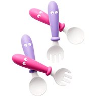 Babybjörn Cutlery Set 4 pcs pink-purple - Children's Cutlery