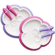 Babybjörn Plate and Cutlery 2pcs Pink/Purple - Children's Dining Set