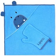 Koala Children's bath towel with a washcloth - blue - Children's Bath Towel