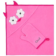 Koala Baby towel with a washcloth - pink - Children's Bath Towel