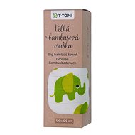 T-tomi BIO Big bamboo towel - green elephants - Bath Towel