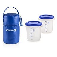 MINILAND Pouch + Food Jars Blue 2 pcs - Food Container Set