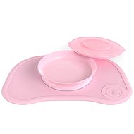 TWISTSHAKE Anti-slip Pad Click Mat + plate 6m + Pastel pink - Children's Dining Set