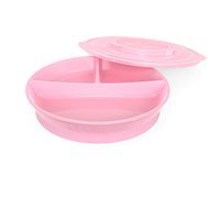 TWISTSHAKE Delený tanier - ružový - Detský tanier