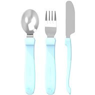 TWISTSHAKE Teaching Cutlery Stainless Steel - Blue - Children's Cutlery