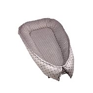T-tomi Baby's nest MINKA, white / gray dots - Baby Nest