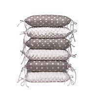 T-tomi Pillow Baby Bumper, Grey/Dots - Crib Bumper