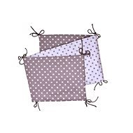 T-tomi Folding Baby Bumper, Grey/Dots - Crib Bumper