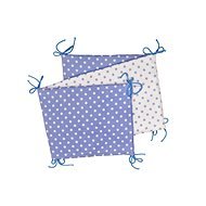 T-tomi Stacked mantinel, blue / little dots - Crib Bumper