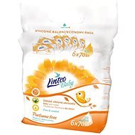 LINTEO BABY PARFUME FREE wet wipes in a bag (6 × 70 pcs) - Baby Wet Wipes