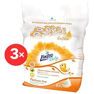 LINTEO BABY PARFUME FREE wipes in a bag 3 × (6 × 70 pcs) - Wet Wipes