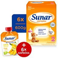 Sunar Complex 2, 6× 600 g + darček - Dojčenské mlieko