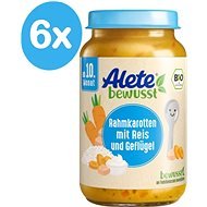 ALETE BIO Side Dish Cream Carrots with Rice and Turkey  6 × 220g - Baby Food