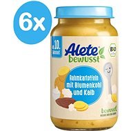 ALETE BIO Side Dish  Potatoes with Cream and Cauliflower and Veal 6 × 220g - Baby Food