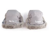 Zopa Fluffy Winter Gloves - Grey - Pushchair Gloves